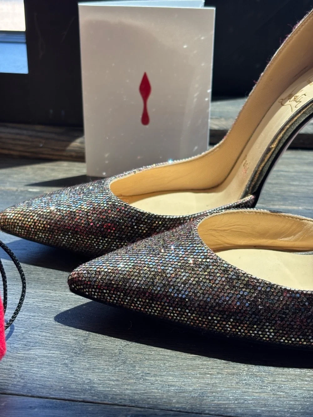 Christian Louboutin Iriza Glitter Pumps Size 38 Authentic